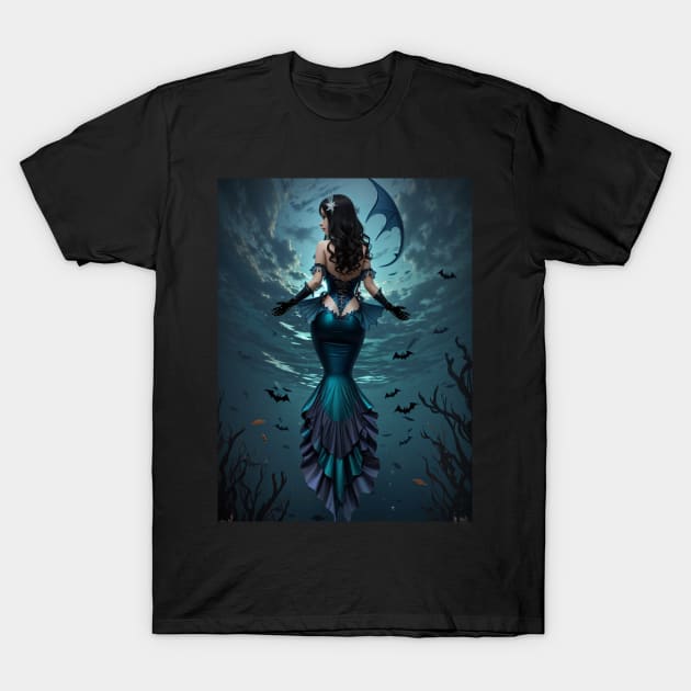 Gothic Beauty Under the Sea T-Shirt by MGRCLimon